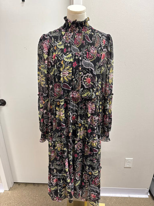 Cinq a Sept Black Floral Maxi Dress
