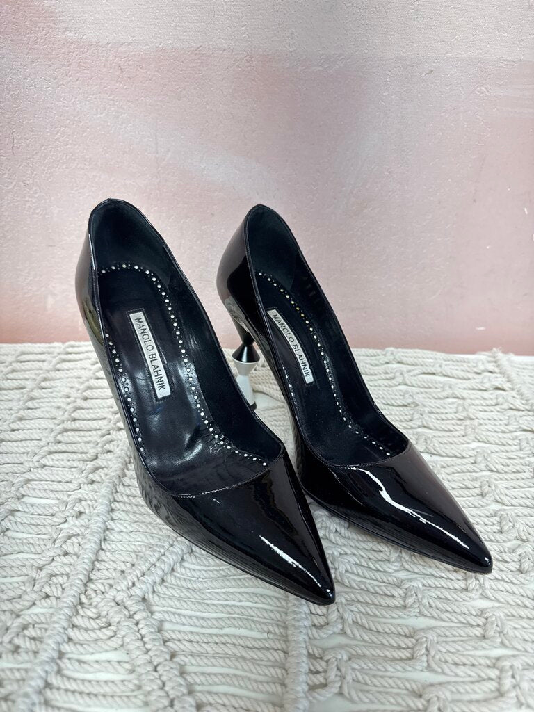 Manolo Black Patent Pump