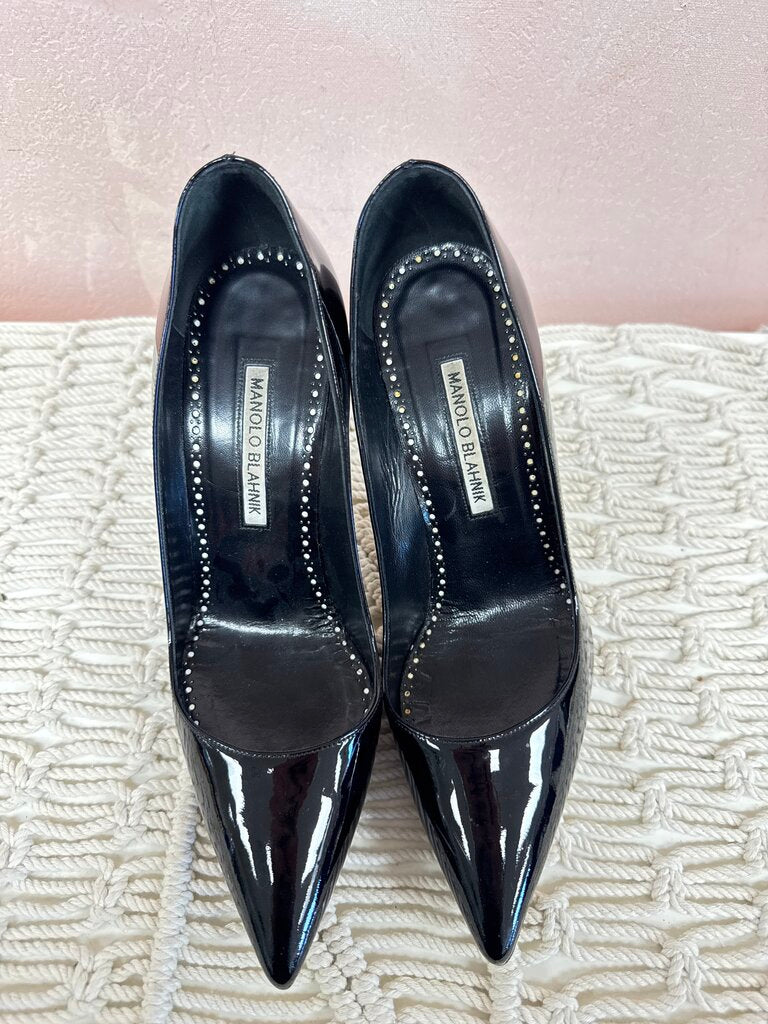 Manolo Black Patent Pump