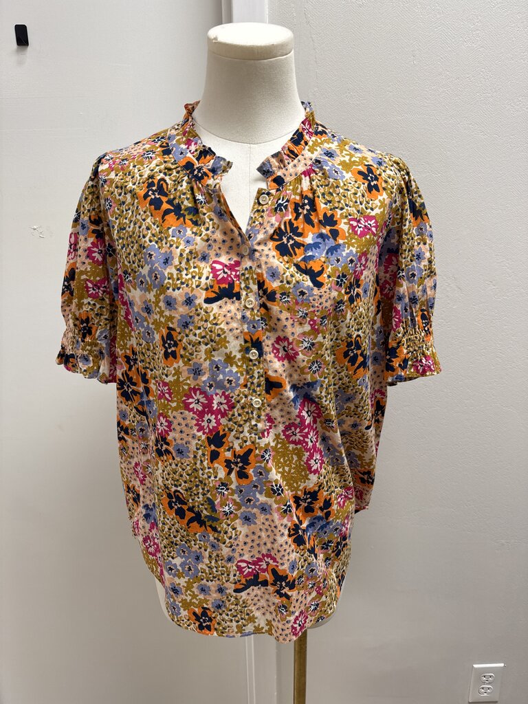 Apiece Apart Floral Puff Sleeve Top
