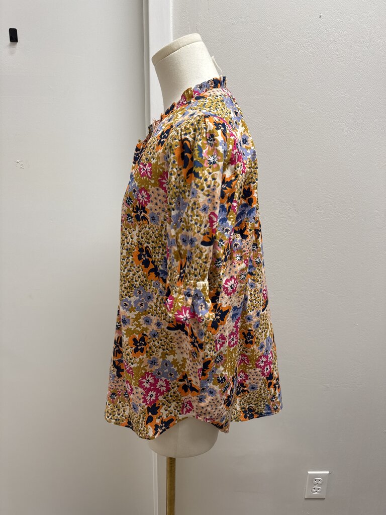 Apiece Apart Floral Puff Sleeve Top
