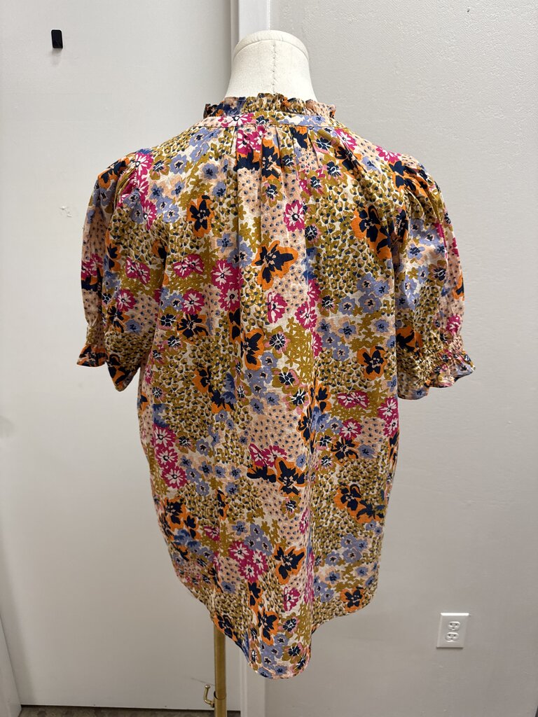 Apiece Apart Floral Puff Sleeve Top