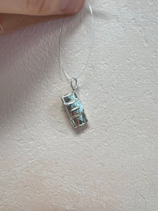 Tiffany & Co Silver Taxi Charm w/Box and Bag