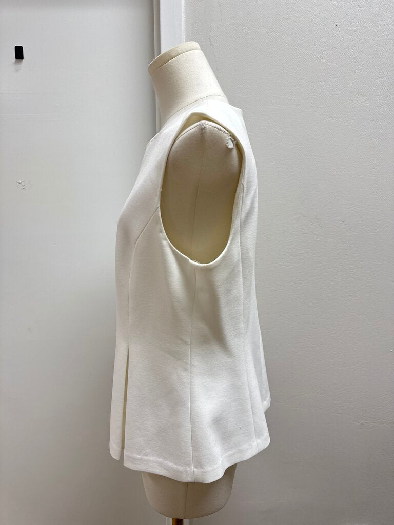 DVF White Peplum Top