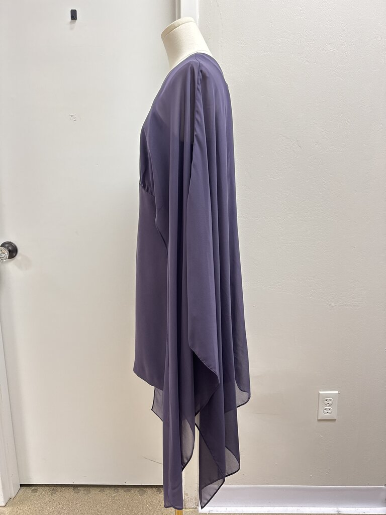 Halston Plum Capelette Cocktail Dress NWT