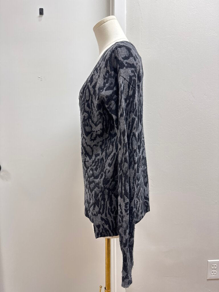 Pam & Gela Grey Animal Print Sweater