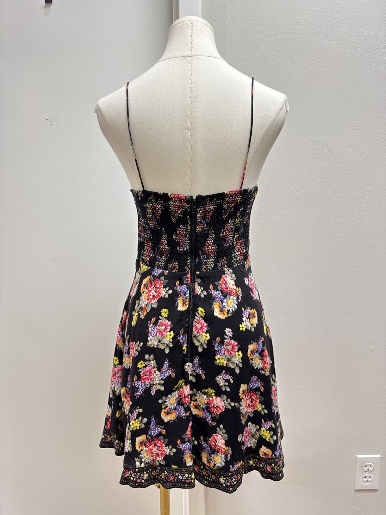 Alice + Olivia Black Floral Mini Dress