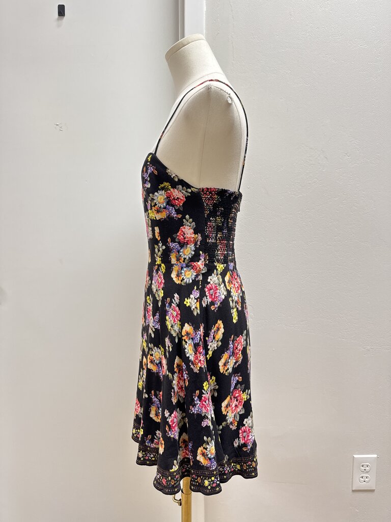 Alice + Olivia Black Floral Mini Dress