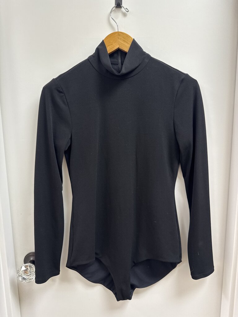 Alice + Olivia Black Mock Neck Bodysuit