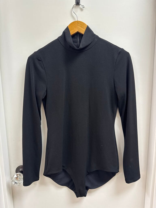 Alice + Olivia Black Mock Neck Bodysuit