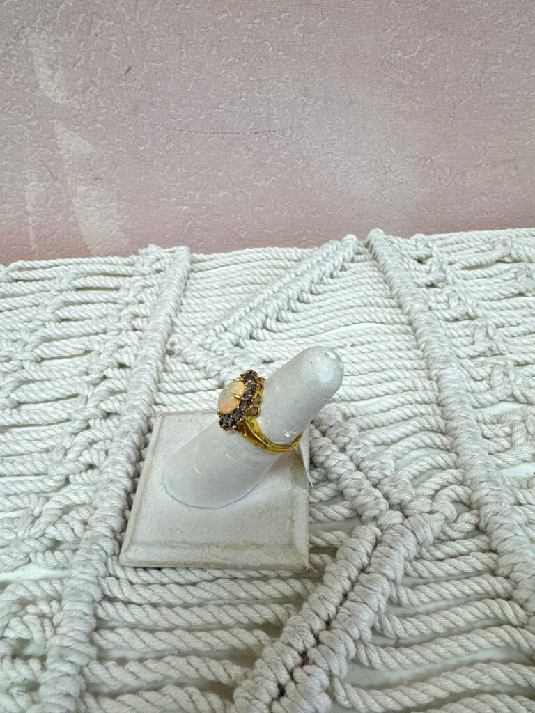 Sterling Antique Moonstone Ring