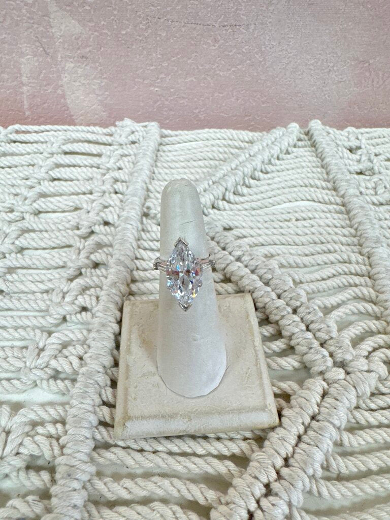 14k CZ Marquis Cocktail Ring