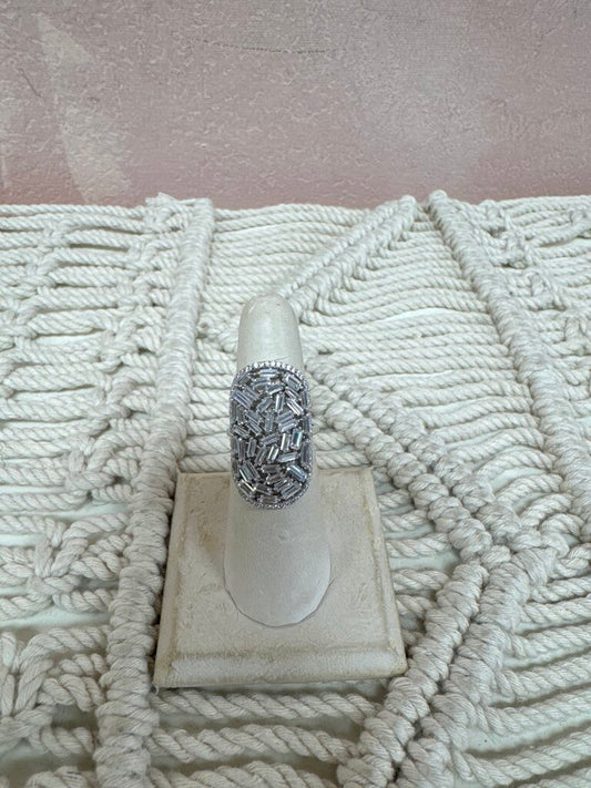 Sterling Modern Cut Ring