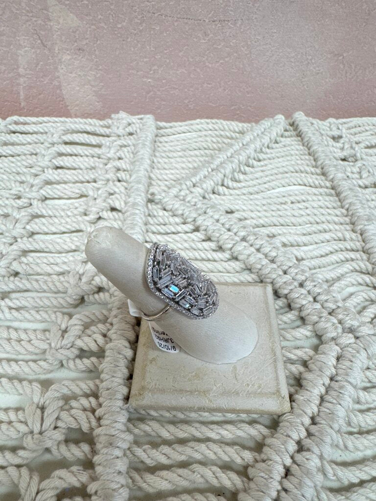 Sterling Modern Cut Ring