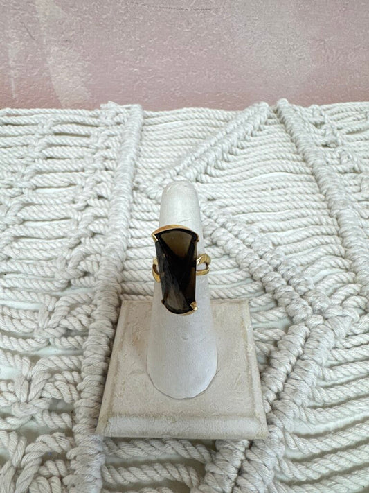 14k and Smokey Stone Ring