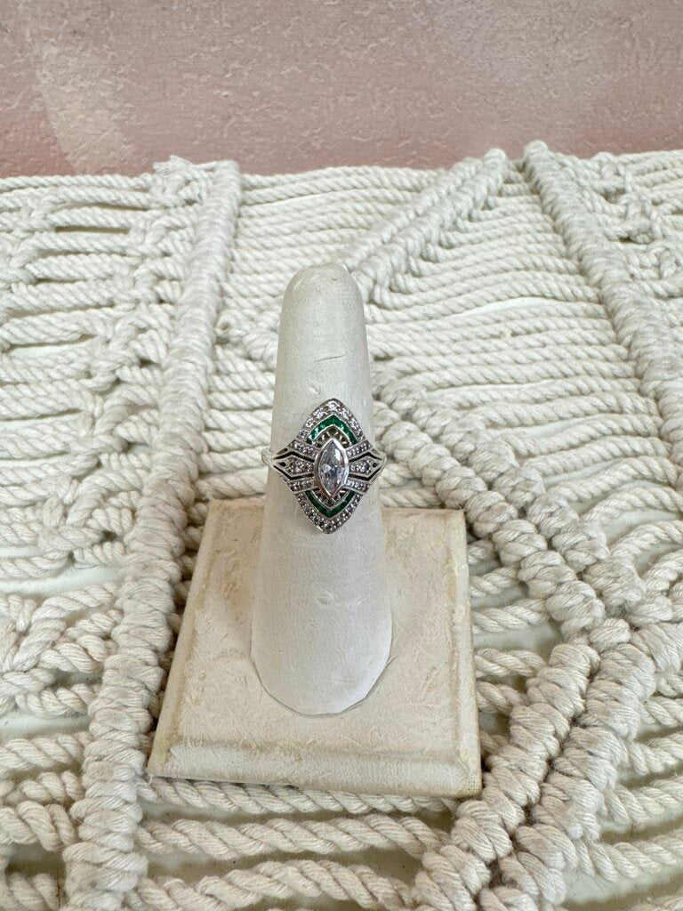 Sterling Vintage Art Deco Ring