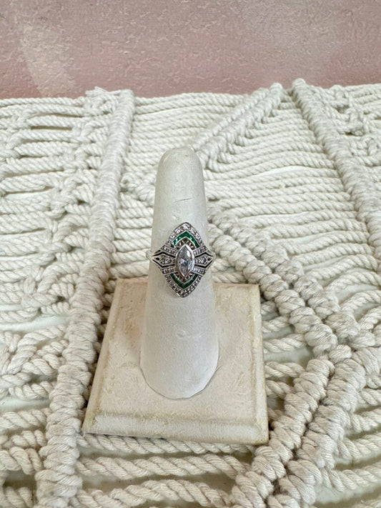 Sterling Vintage Art Deco Ring