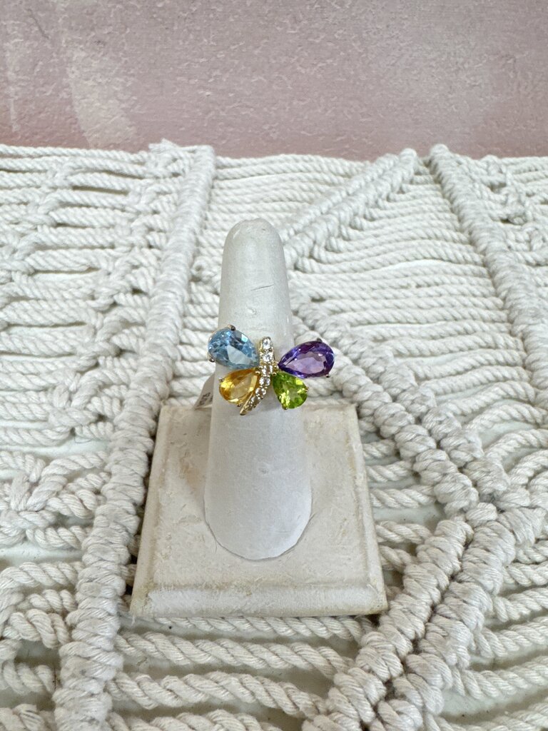 Sterling Semi Precious Butterfly Ring