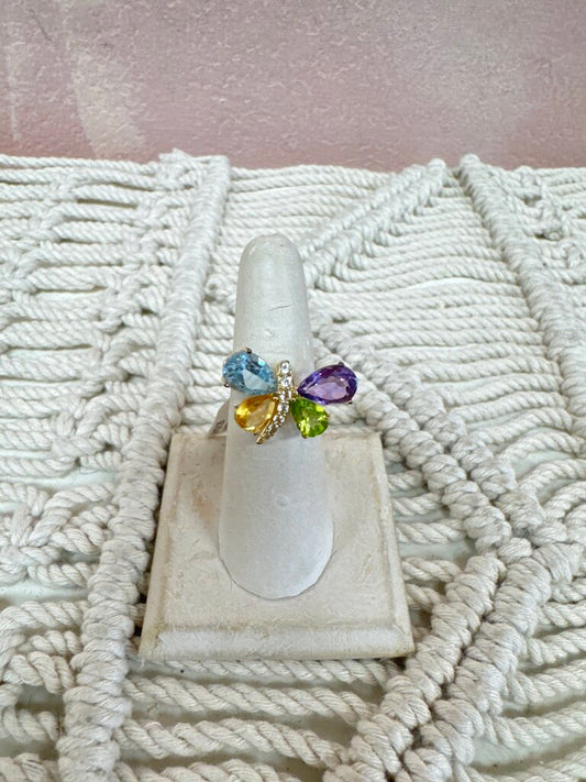 Sterling Semi Precious Butterfly Ring
