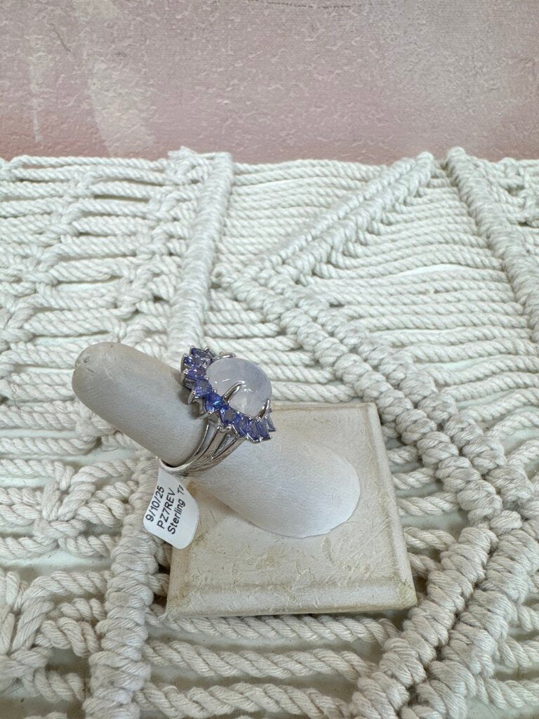 Sterling Tanzanite Moonstone Ring
