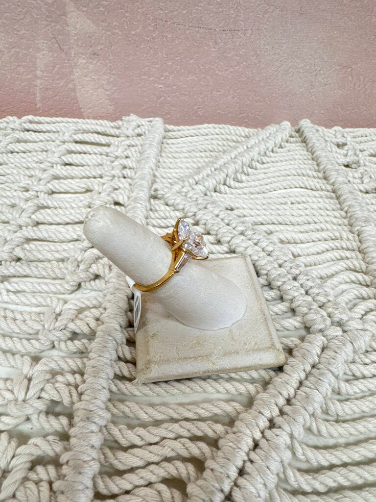 14k CZ Princess Ring