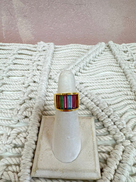 Multi Colored Modern Ring