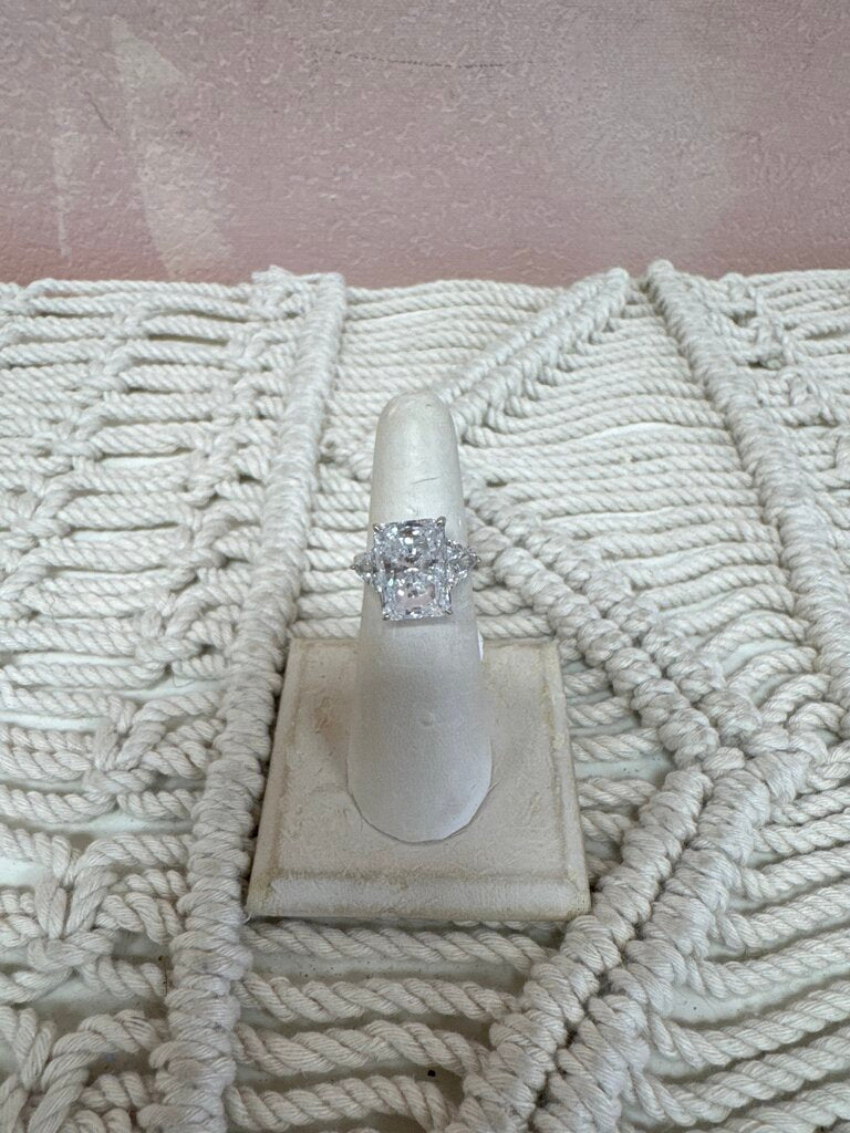 14k CZ Princess Cocktail Ring