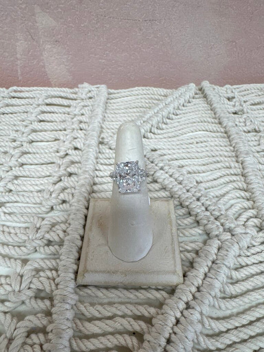 14k CZ Princess Cocktail Ring