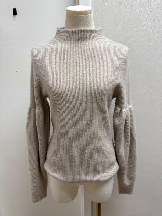 Naadam Light Grey Mock Neck Sweater