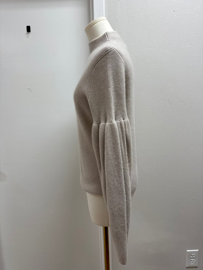 Naadam Light Grey Mock Neck Sweater