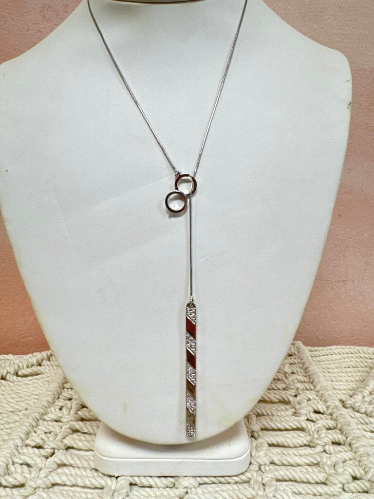 *(5) 18k Diamond Piero M Lariat Pendant Necklace