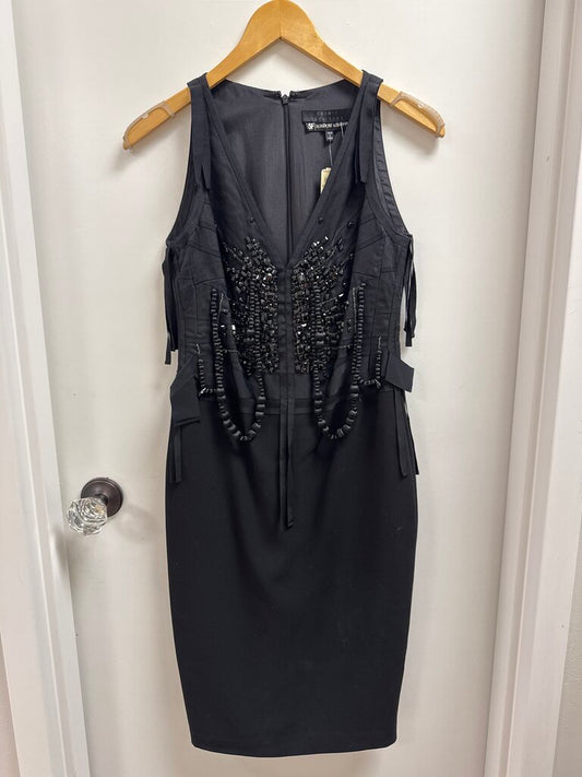 Robert Rodriguez Black Beaded Sheath Dress NWT