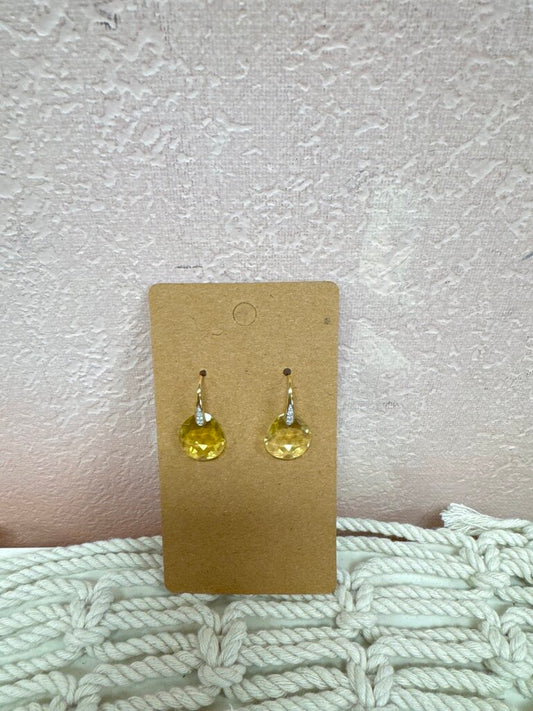 Ross Simons 14k Peridot and Diamond Drop Earring