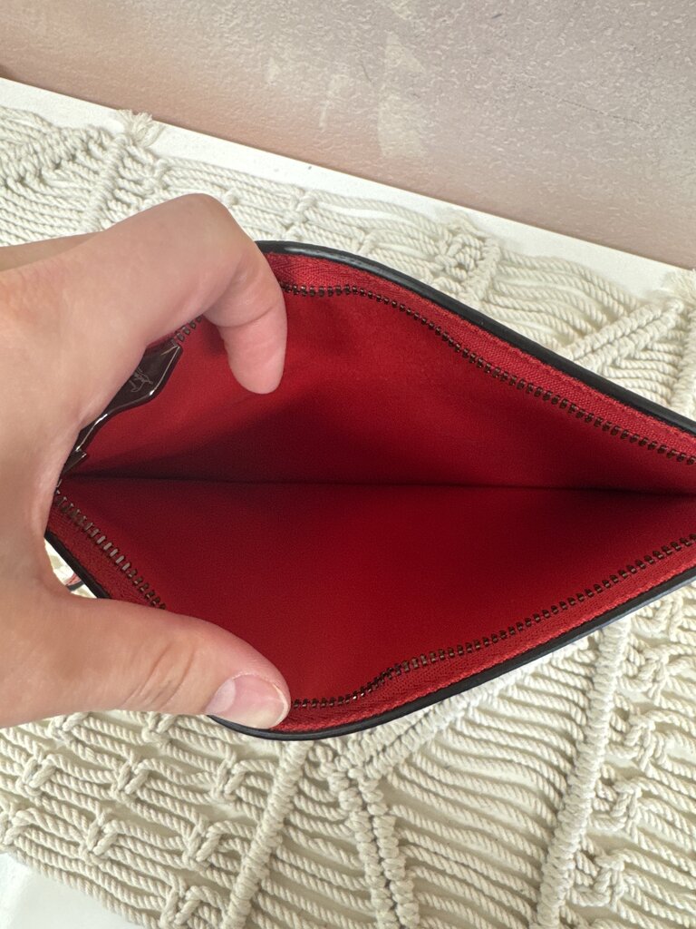 Louboutin Black Leather Pochette