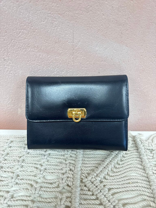 Ferragamo Blue Small Clutch w/Box