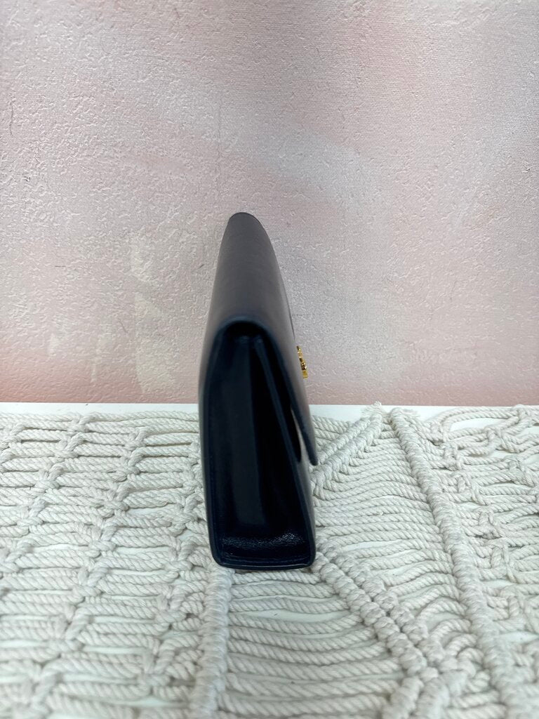 Ferragamo Blue Small Clutch w/Box