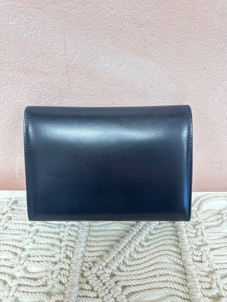 Ferragamo Blue Small Clutch w/Box