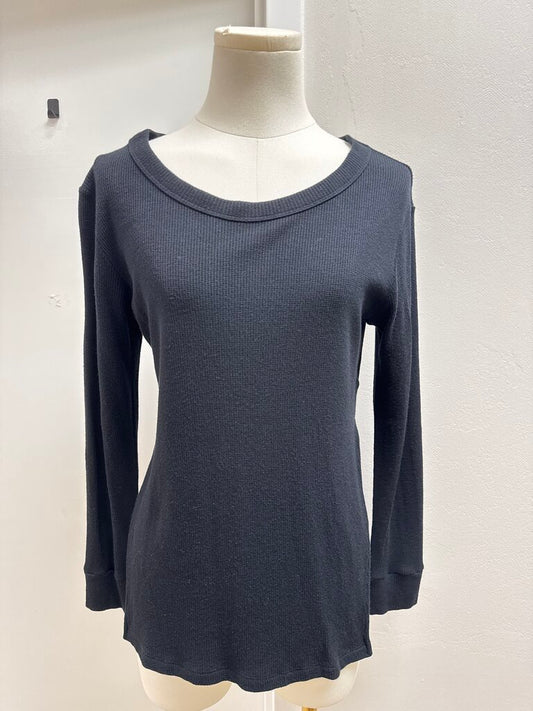 LNA Black Waffle Tee