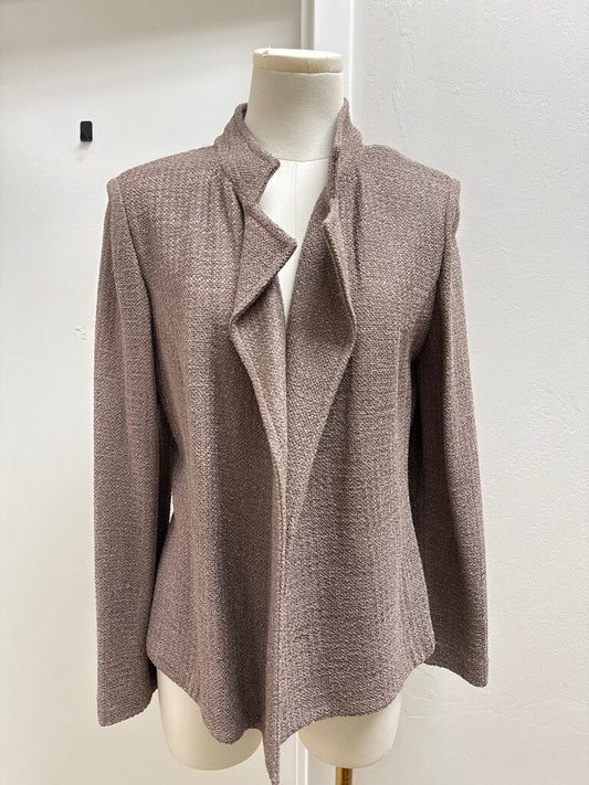 St John Mauve Knit Metallic Blazer
