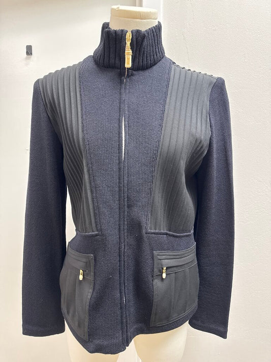 St John Black Knit Jacket