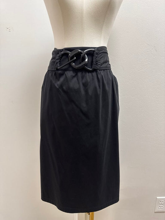 Lafayette 148 Black Belted Skirt NWT