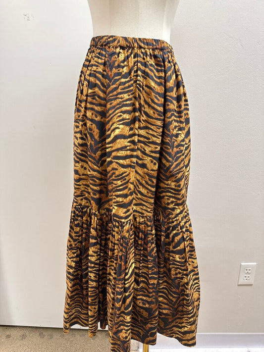 Ganni Animal Print Maxi Skirt