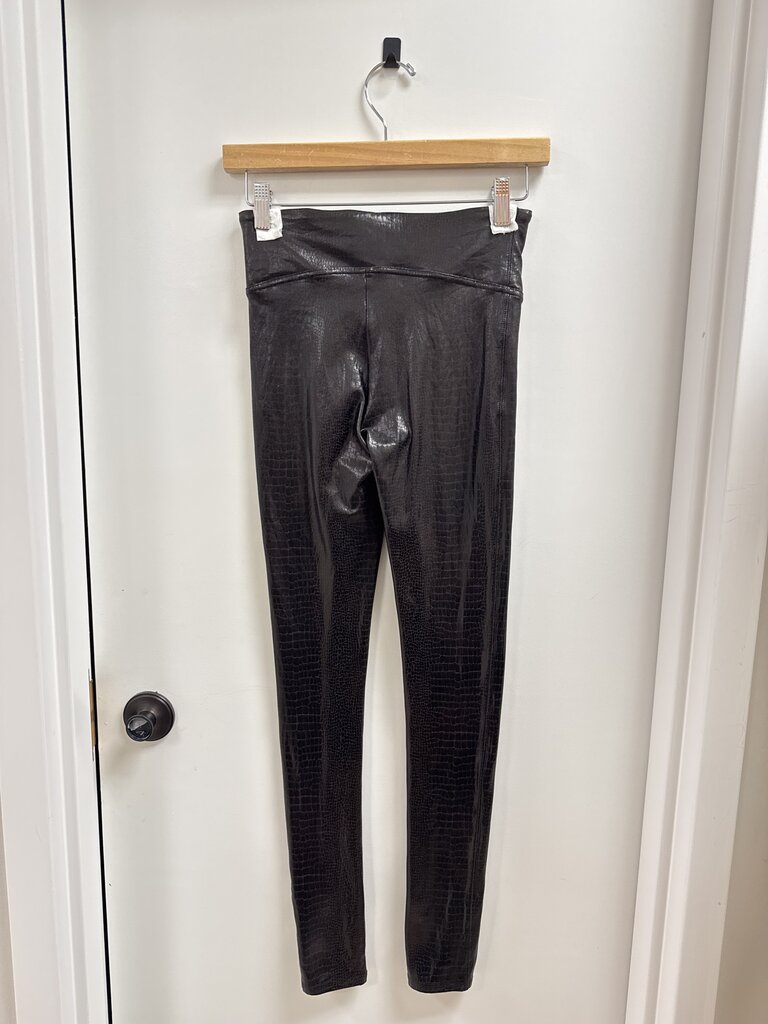 Spanx Brown Embossed Faux Skin Legging