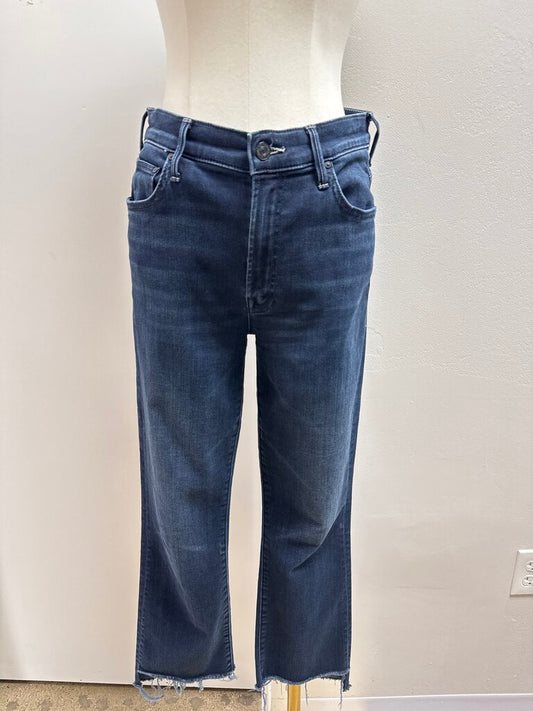 Mother Blue Straight Leg Jean