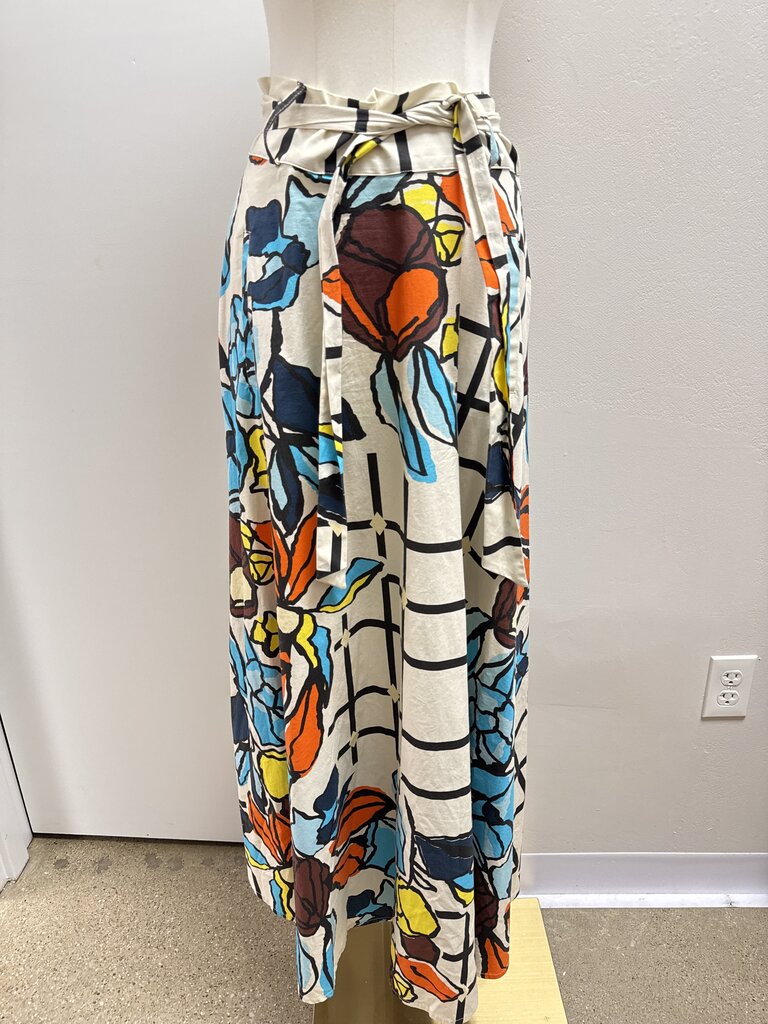 Tricot Chic White Floral Maxi Skirt