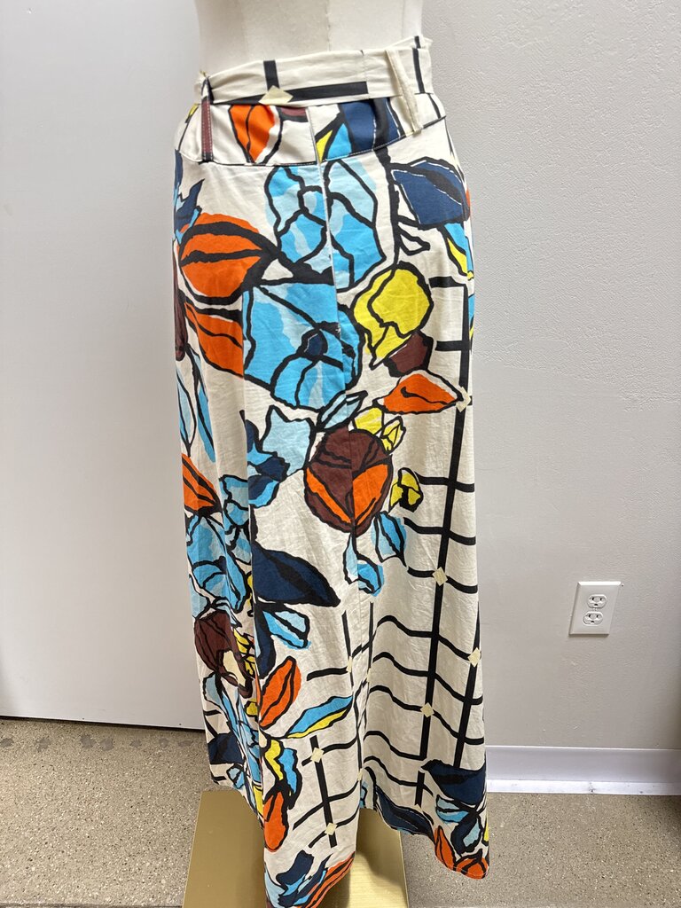 Tricot Chic White Floral Maxi Skirt