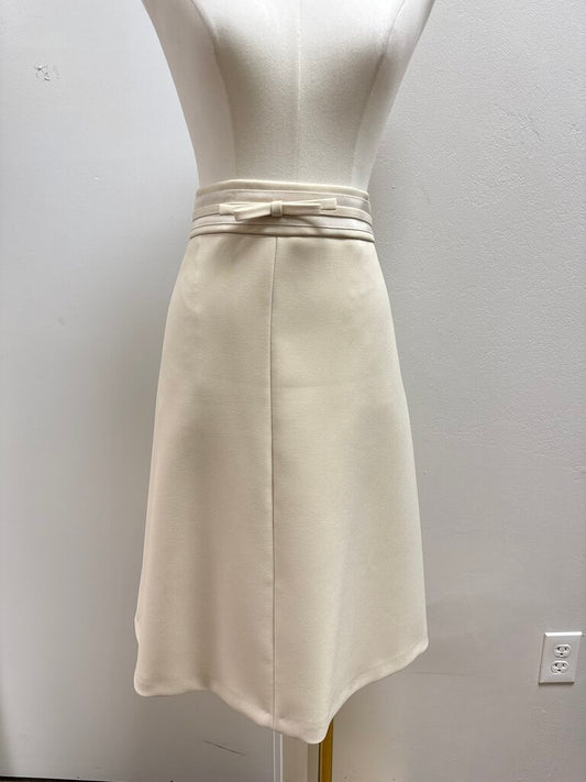 Red Valentino Off White Bow Detail Midi Skirt