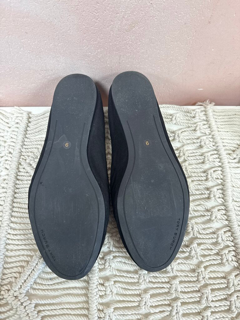 Tory Burch Black Suede Loafer