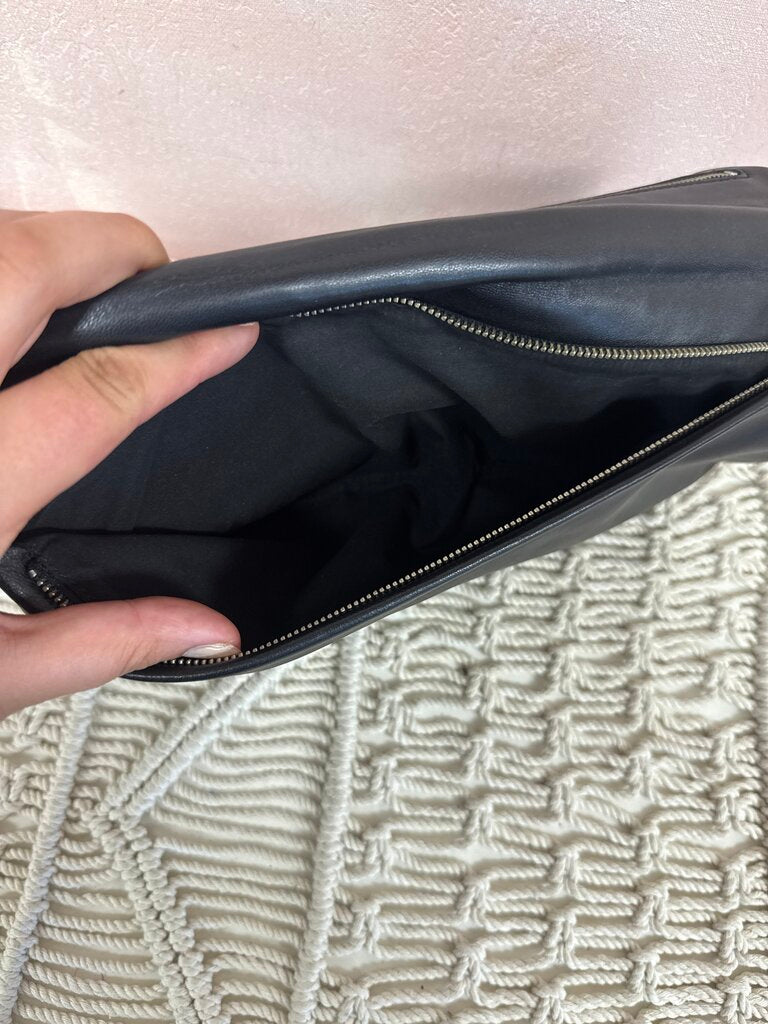 Tory Burch Black Embossed Patent Shoulder Bag