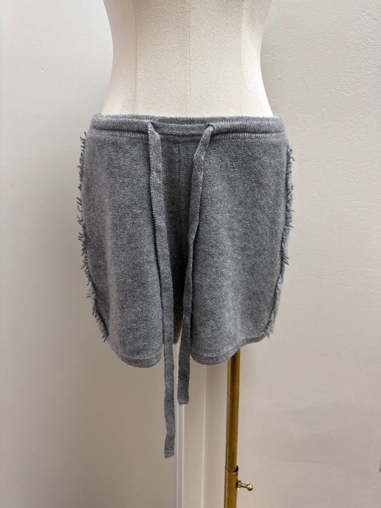 Splendid Grey Cashmere Cable Knit Shorts